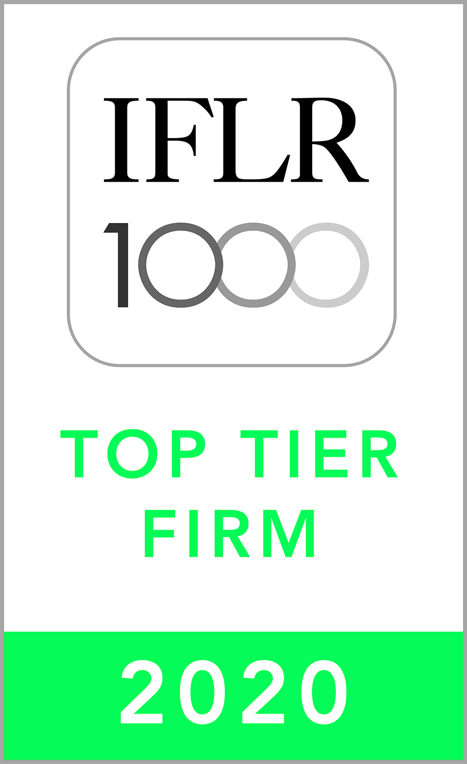 IFLR 1000 Top Tier Firm 2019