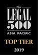 Legal 500 Asia Pacific Top Tier Firm 2018
